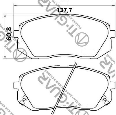 Тормозные колодки TG-0052/PN0052* Ti·GUAR Тормозные колодки TG-0052/PN0052* Ti·GUAR